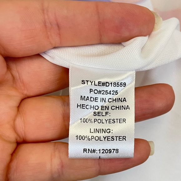 Entro‎ Pastels Squared Neck Sleeves Tiered Mini Dress Size Large - Picture 7 of 7